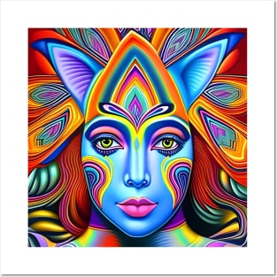 Catgirl DMTfied (13) - Trippy Psychedelic Art Posters and Art